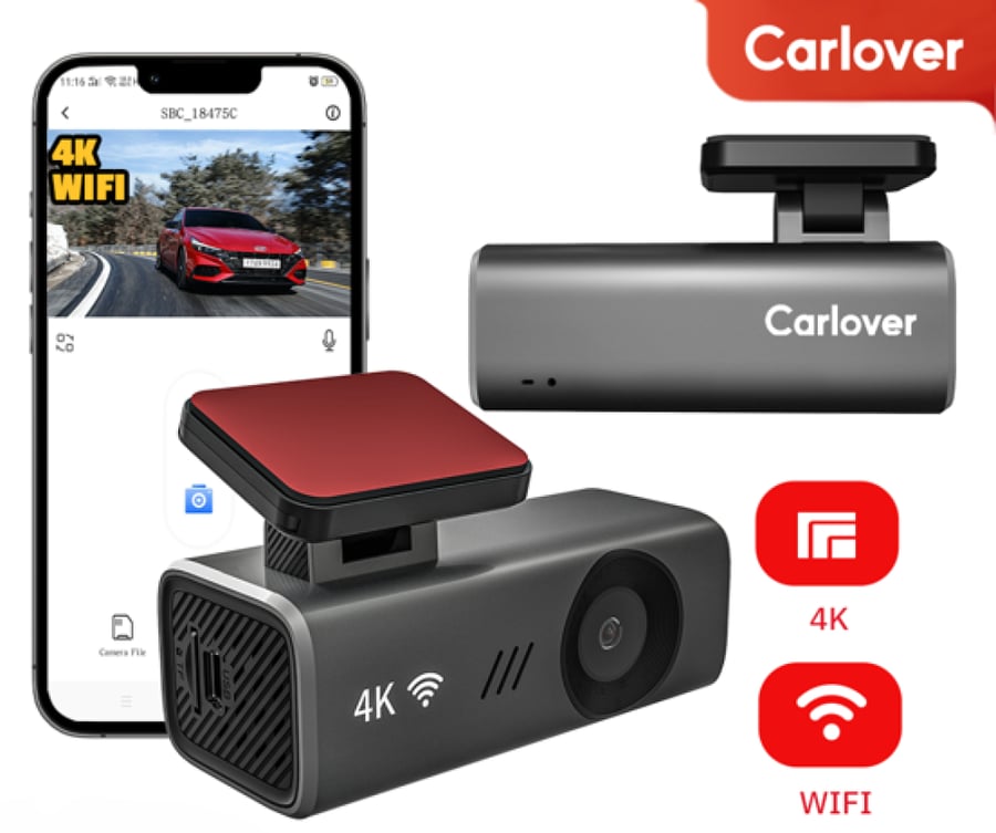 داش كام SafeDrive S12 بدقة 4K مع شاشة لمس IPS وواي فاي ورؤية ليلية
