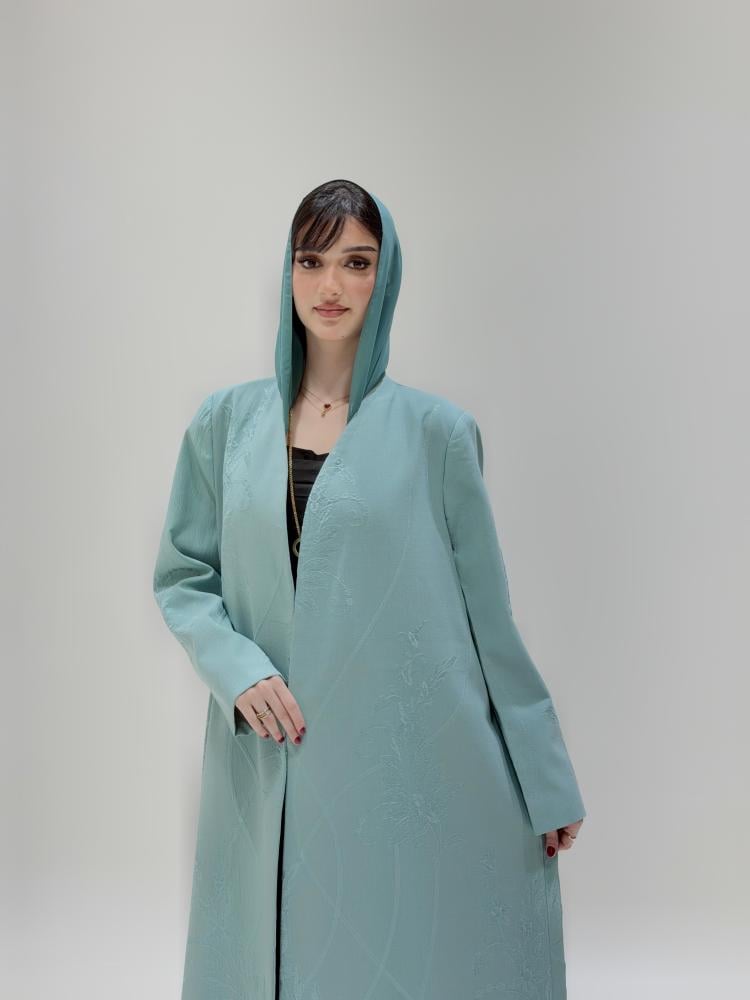 Aabayah blazer embroidered in sky blue