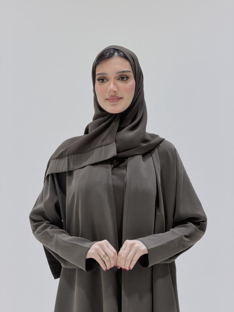 Elegant olive-colored abaya at a normal price