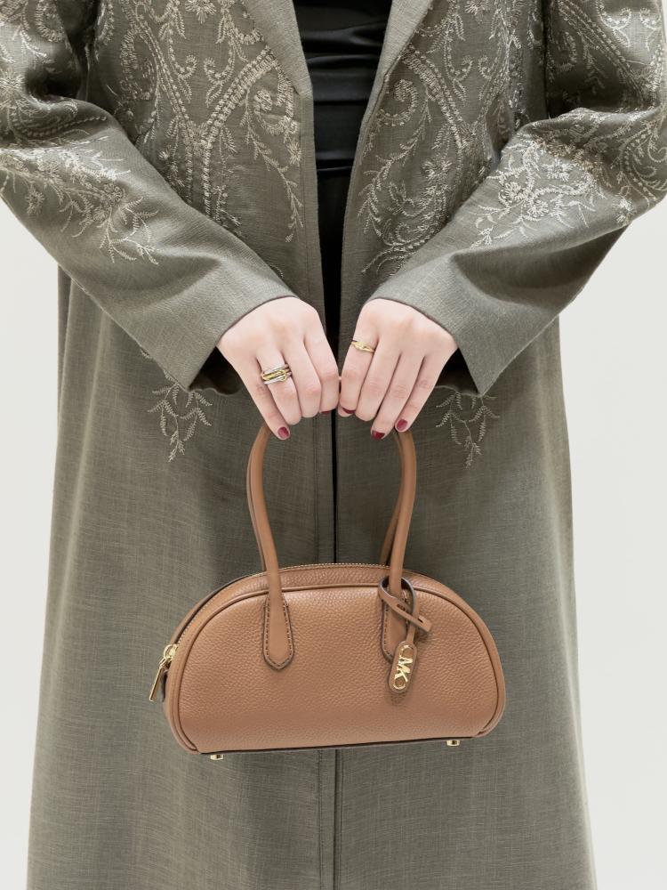 Olive green abaya blazer with elegant embroidery