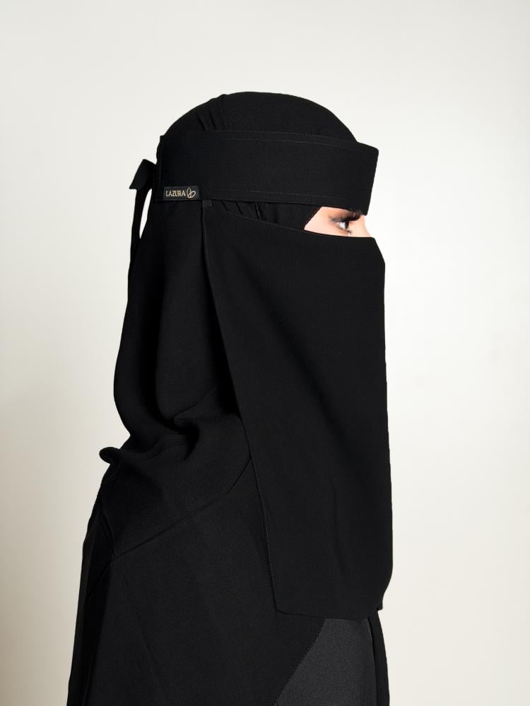 نقاب طويل بمطاط صغير