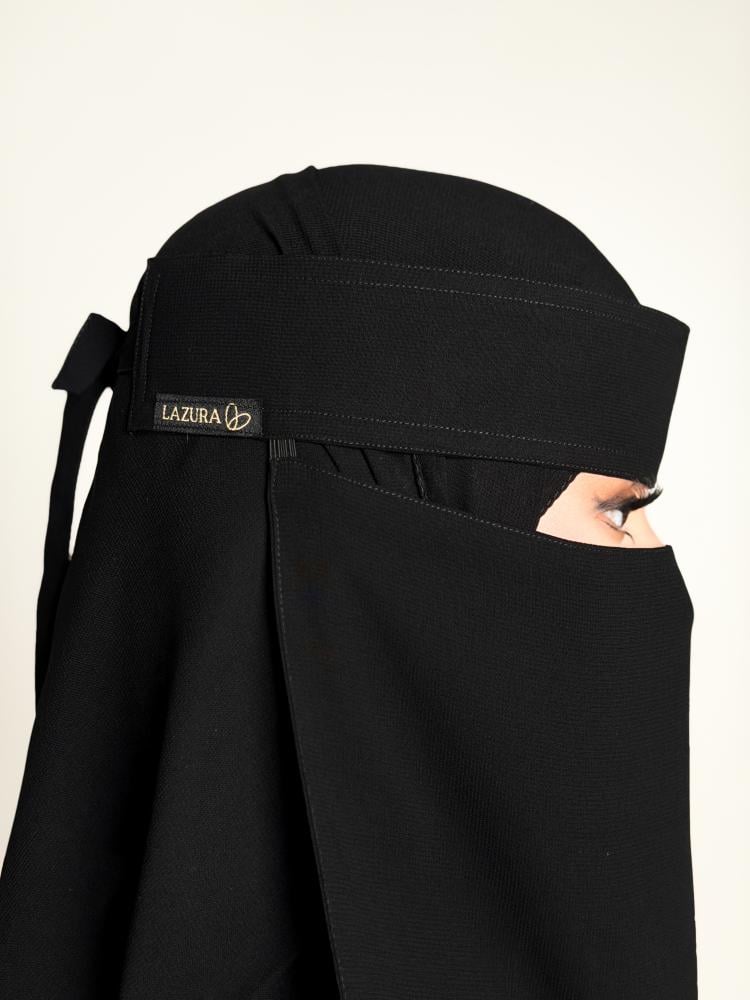 نقاب طويل بمطاط صغير