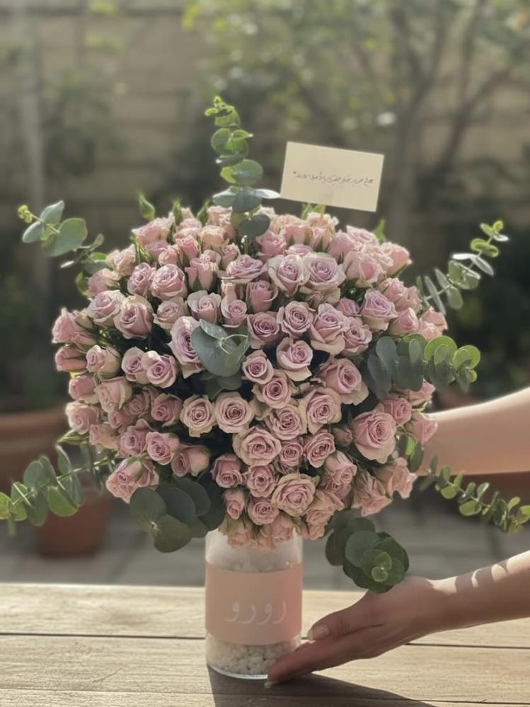 فازة زجاج شفاف