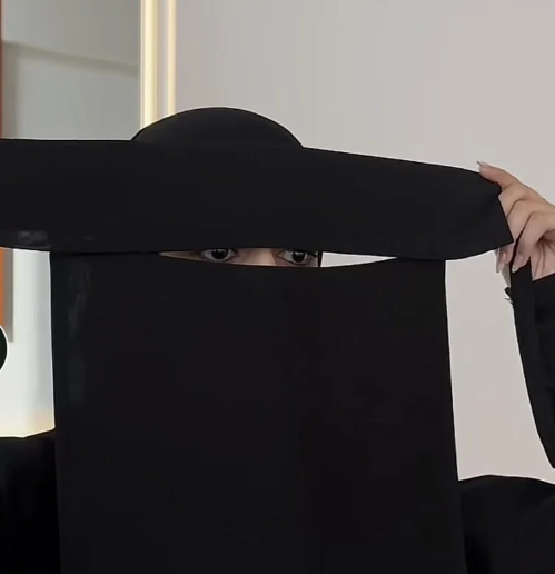 نقاب إسلامي حرير بمرد ربط نقابات حرير نقاب حرير نقابات مبطنه بمرد
