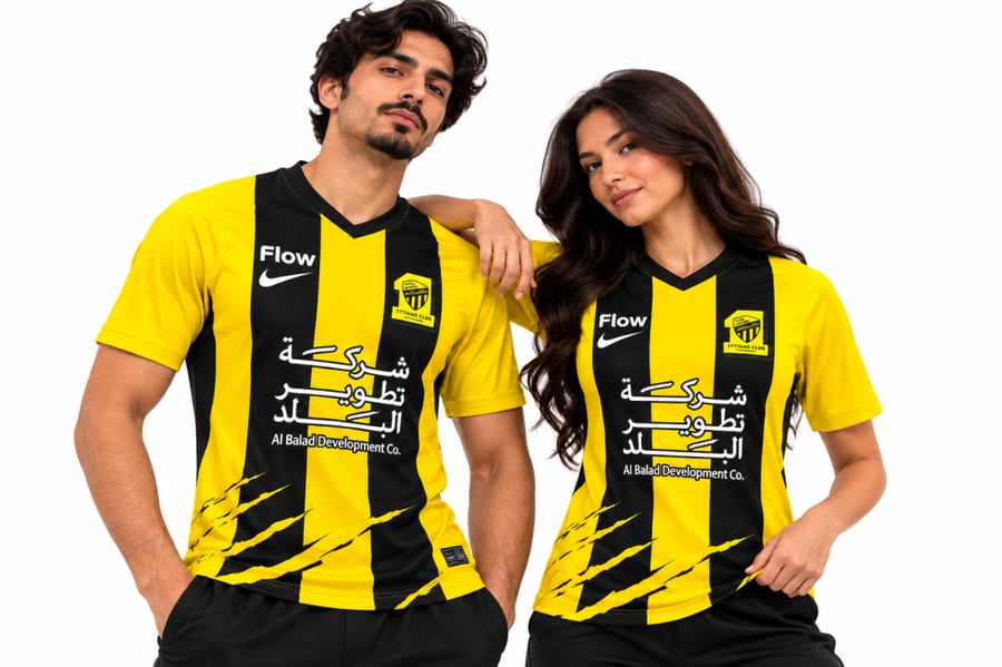 طقم الاتحاد السعودي الأساسي 2026 2027 رجالي تيشيرت وشورت