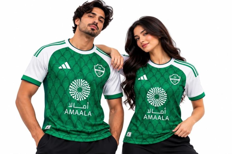 تيشيرت الأهلي السعودي رجالي أساسي كلاسيكي