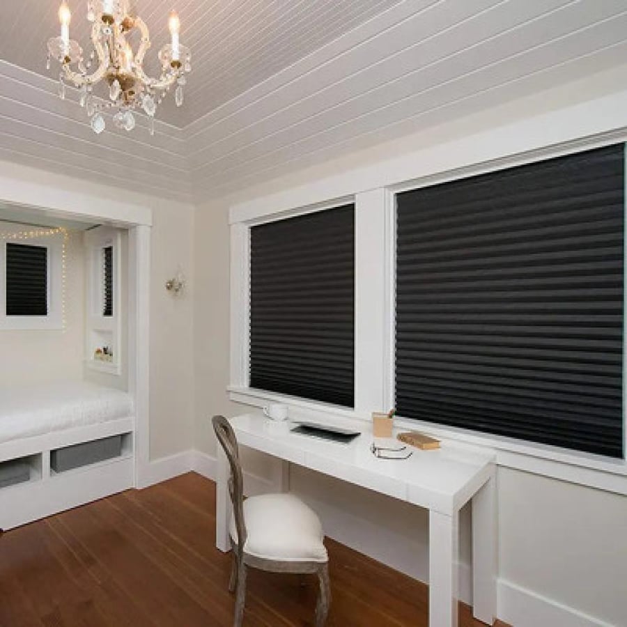 A piece of self-adhesive semi-window mesh curtain.