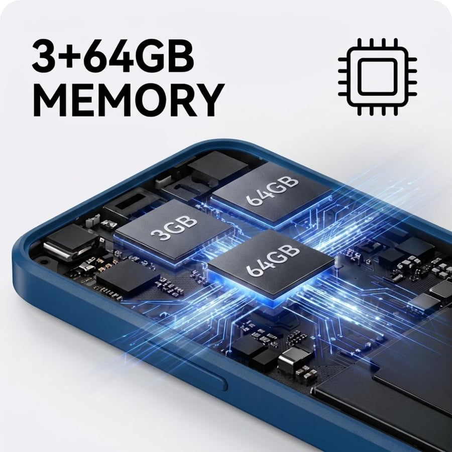 CCIT S26 Mini Smartphone blue Edition, 8GB RAM, 512GB Storage, 20MP Camera, Android 16