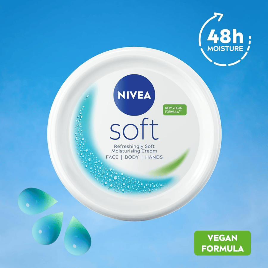 NIVEA Soft & Refreshing Moisturizing Cream for Face, Body and Hands - 200ml