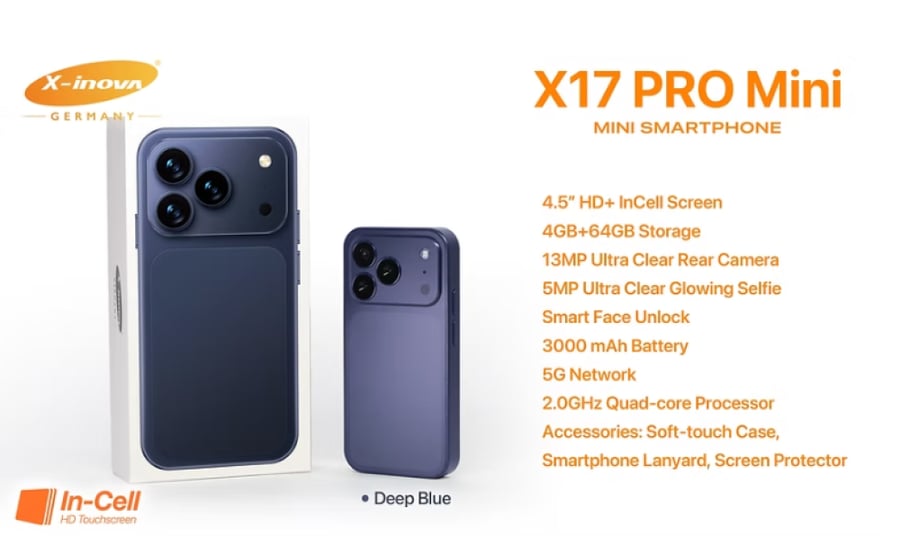 X17 Pro Mini  4GB+64GB 4.5” In-Cell Screen 2.0GHz Quad-core Processor