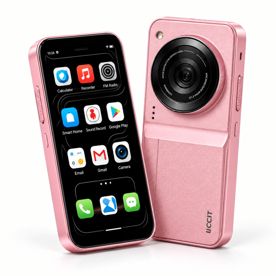CCIT S26 Mini Smartphone Pink Edition, 8GB RAM, 512GB Storage, 20MP Camera, Android 16