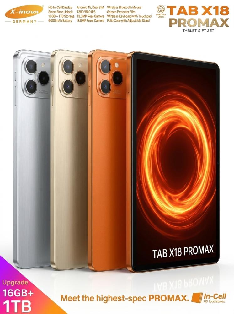 TAB X18 pro max Tablet with 10.1-Inch Screen 16GB TB
