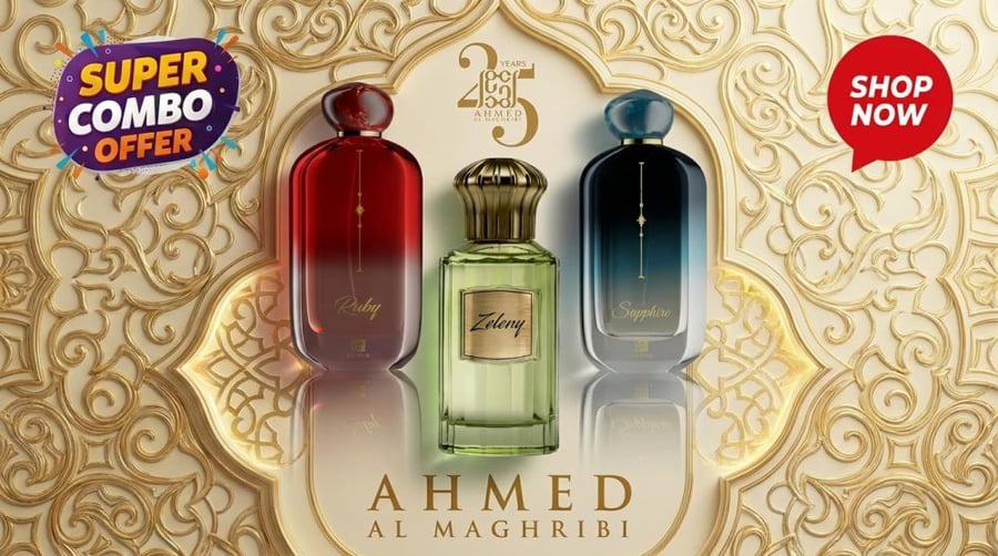 Ahmed Perfumes combo Ruby(100ml),Zeleny(100ml) and Sapphire(100ml)- 3 Perfumes Combo