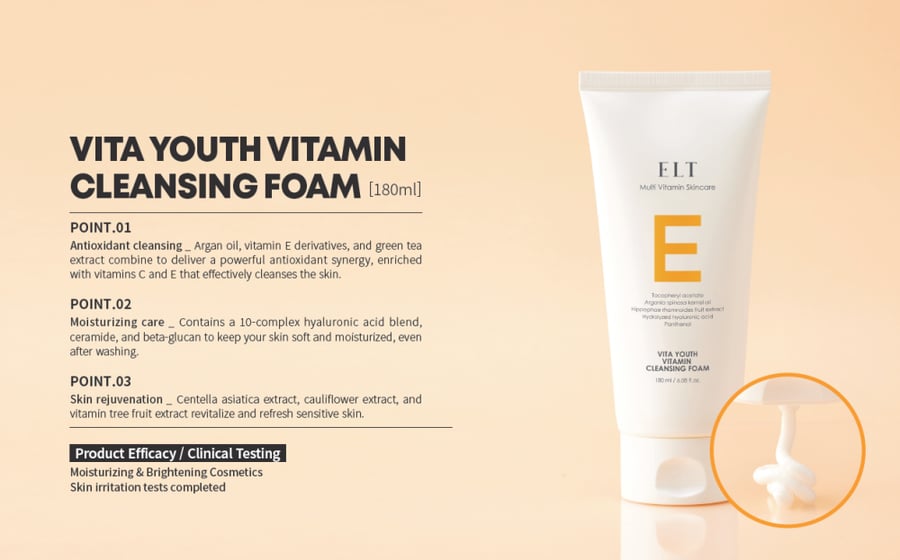 VITA YOUTH VITAMIN CLEANSING FOAM 180 ml / 6.08 fl.oz.