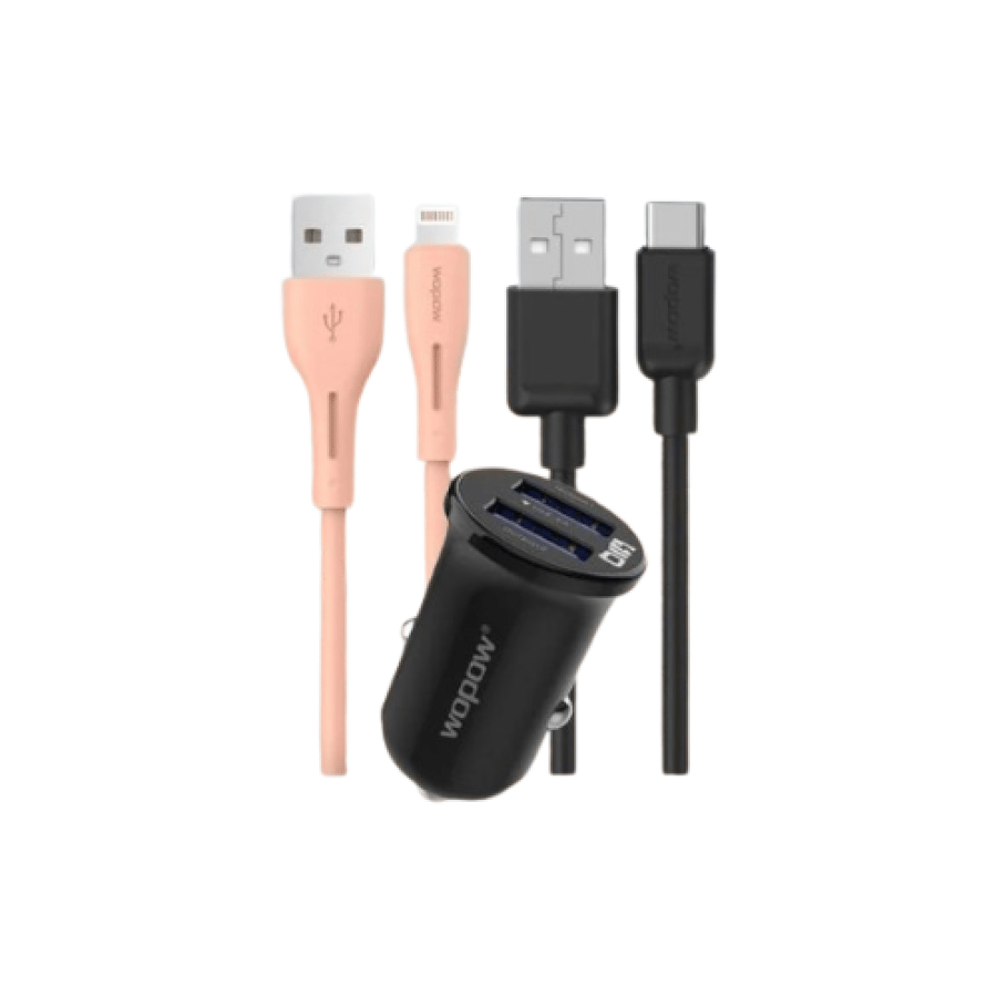 Wopow Car Charger CD013 + iPhone Cable
