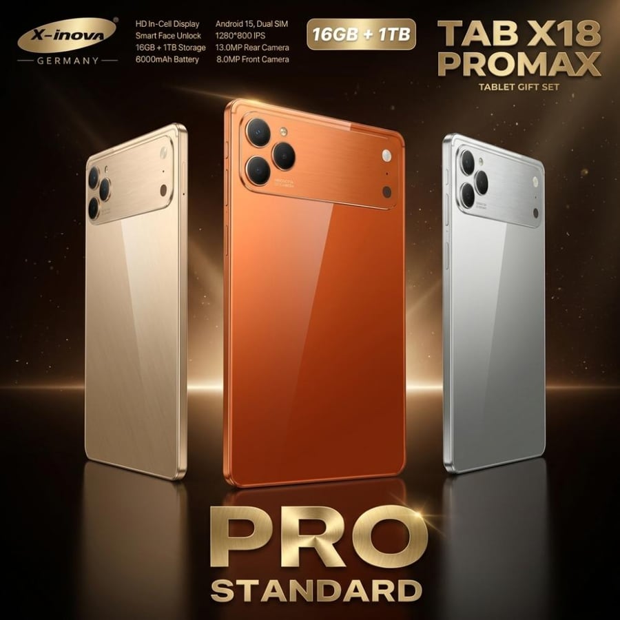 TAB X18 pro max Tablet with 10.1-Inch Screen 16GB TB