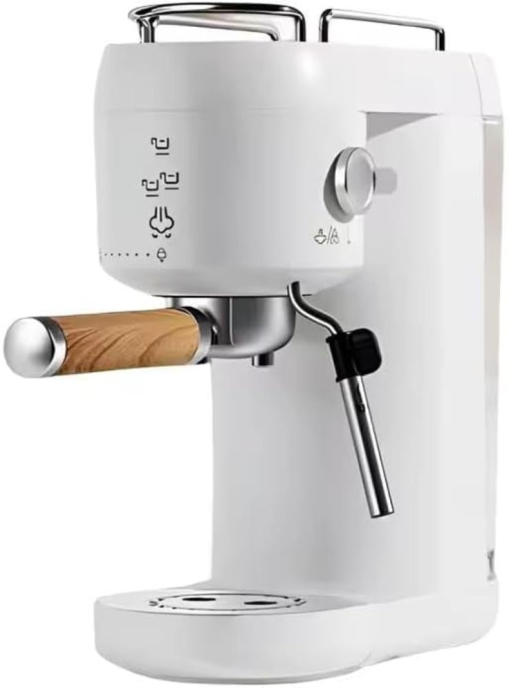 DENX 2-in-1 Coffee Maker & Steam Espresso Machine, 20 Bar Pressure, 1L Capacity, Stainless Steel, 1400W
