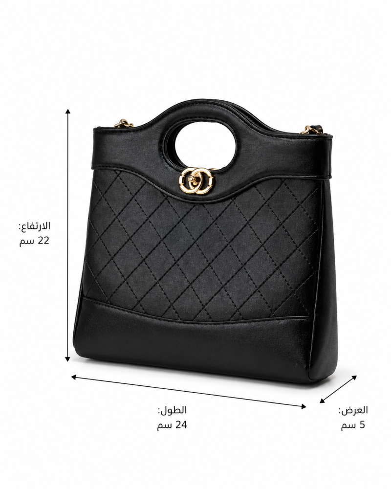 شنطة متميزة حجم وسط باللون الاسود