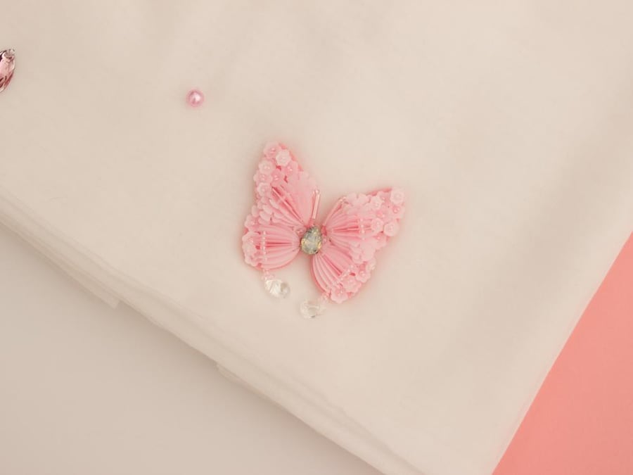 Pink Crystal Butterfly
