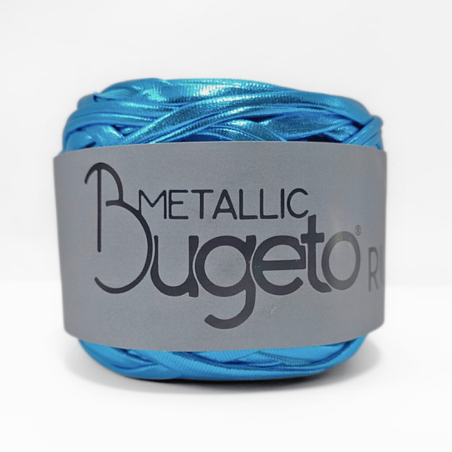 خيط جلد ازرق ميتاليك - bugeto metallic