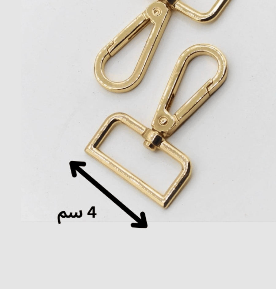 اقفال شنطه معدنيه ذهبي  (حجم كبير)