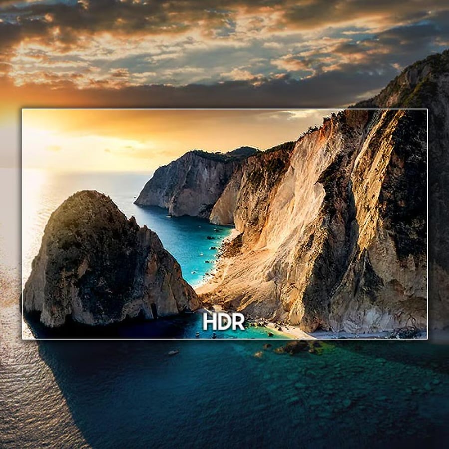 شاشة تلفزيون سامسونج سمارت 65 بوصة 4K LED HDR ترقية كريستال UHD بيور كولور
