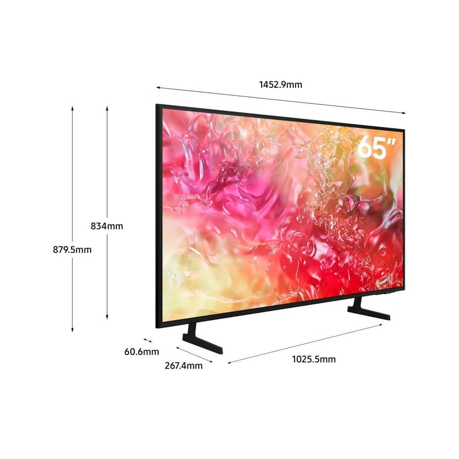 شاشة تلفزيون سامسونج سمارت 65 بوصة 4K LED HDR ترقية كريستال UHD بيور كولور