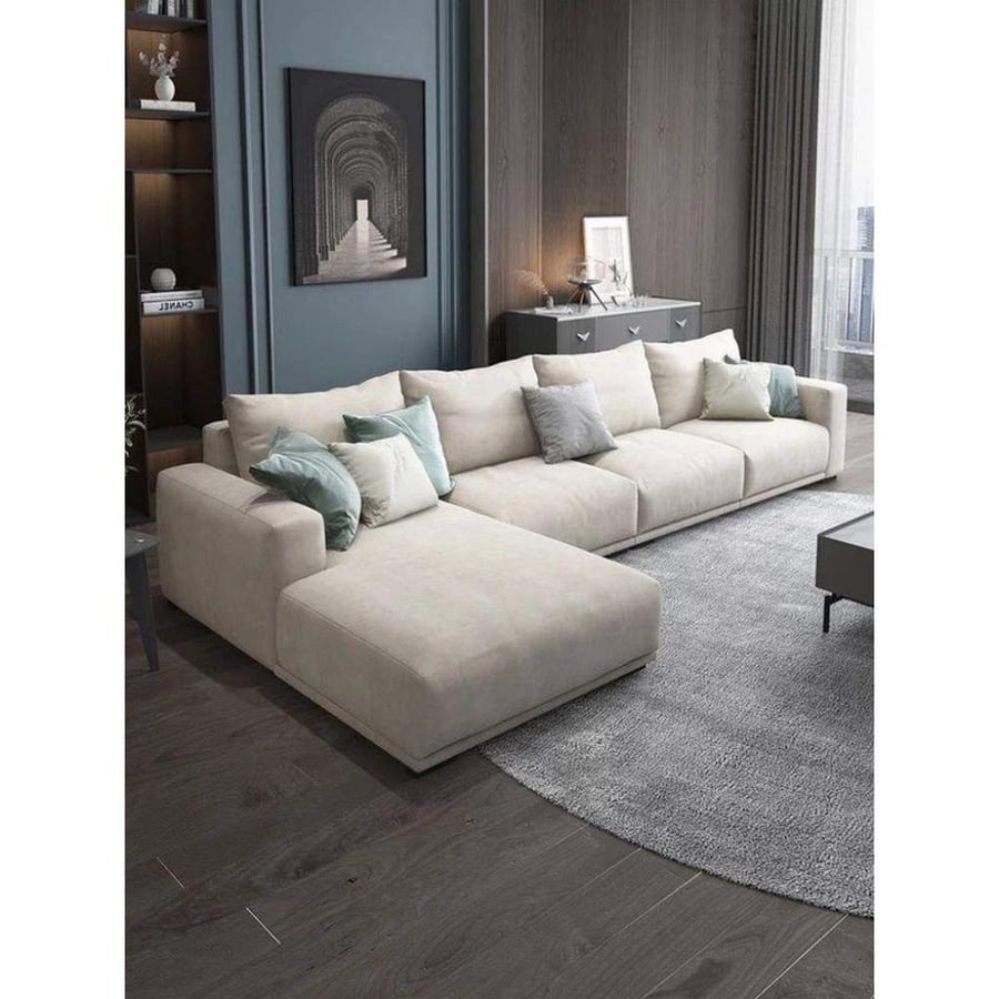 كنبة زاوية 300×180×90×88 سم - بيج