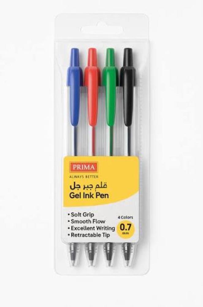 طقم قلم جل بريما 4 لون - 1766
