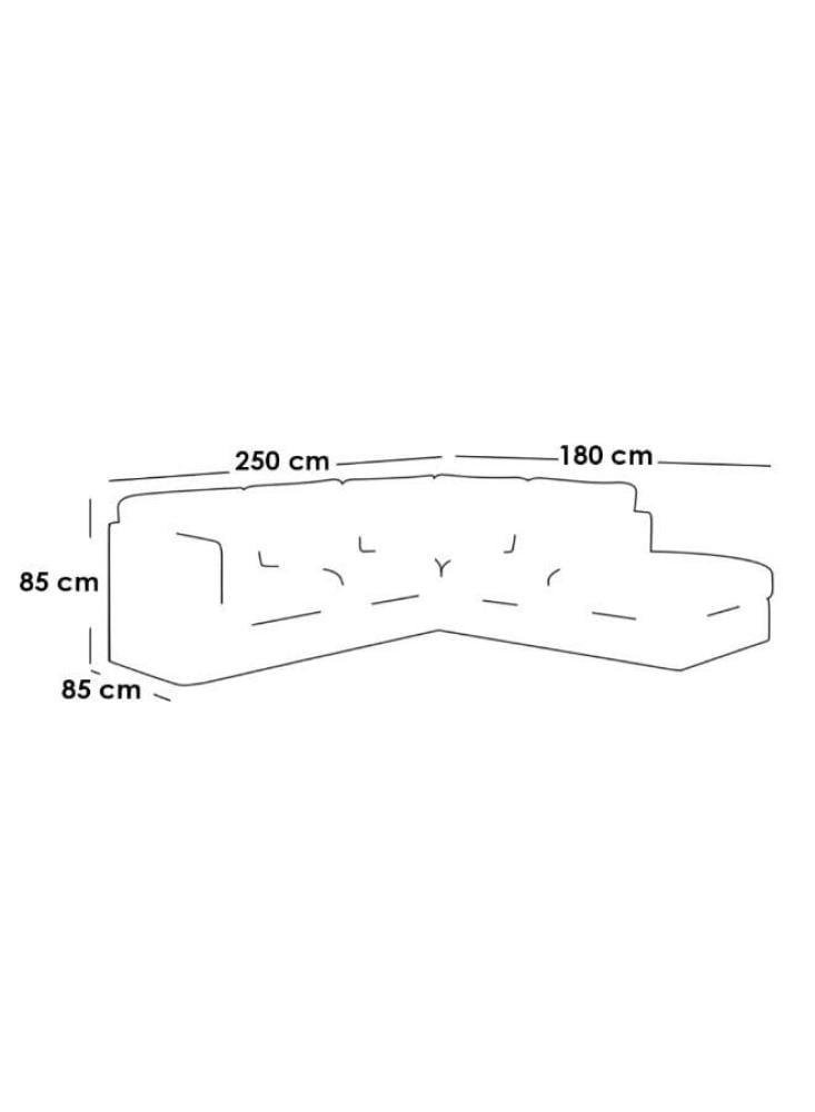 Corner sofa size 85×180×85×250 cm - Red