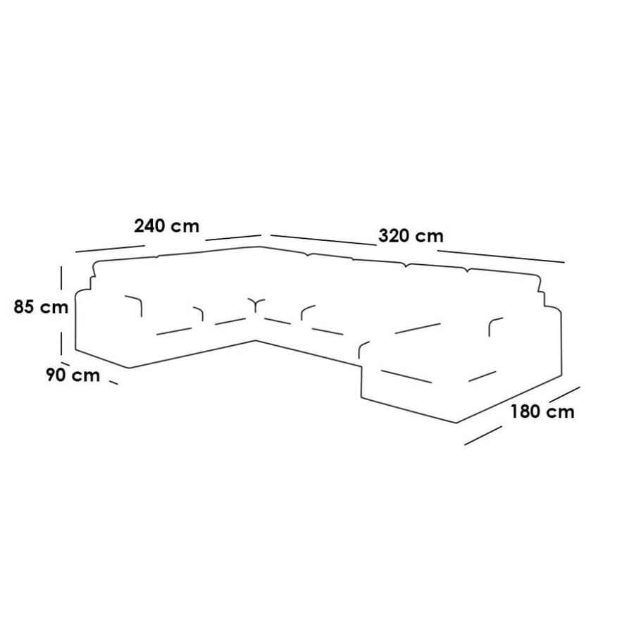 Round sofa wooden Swedish and linen - gray
