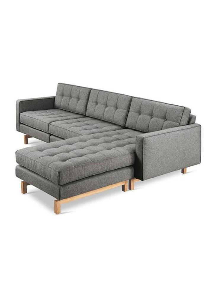 Corner sofa with size 260x190x90x80 cm - gray