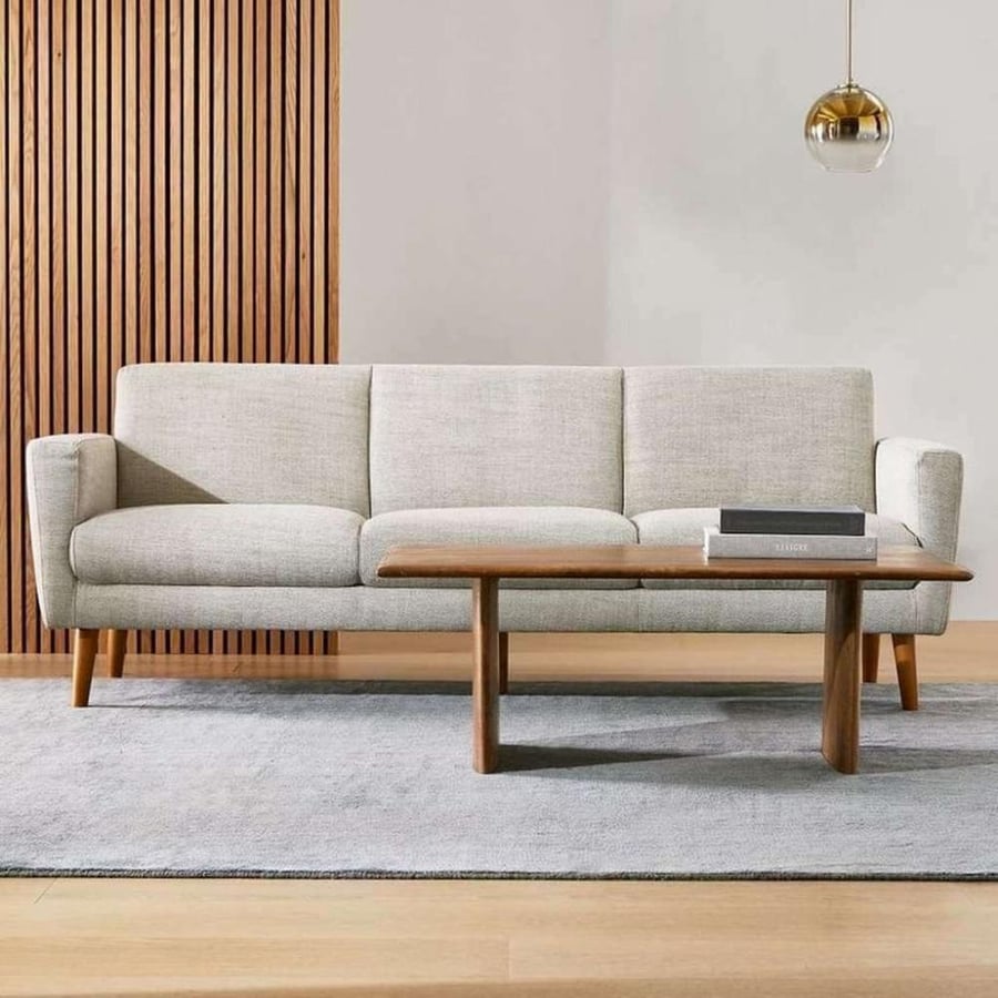 Three-seat sofa MDF Thai and linen - beige
