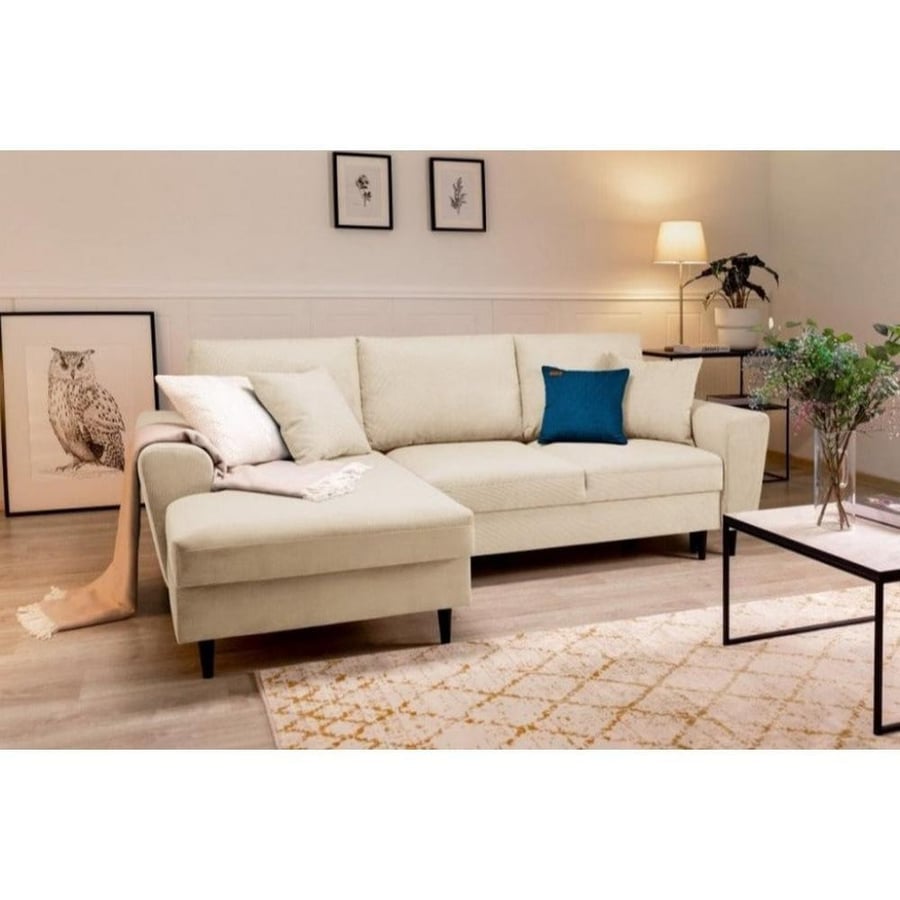 Finnish corner sofa and velvet - beige