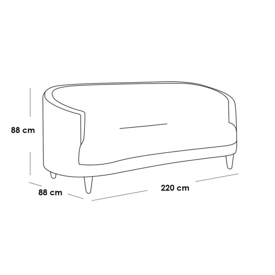 Three-seat Swedish sofa and armchair - white