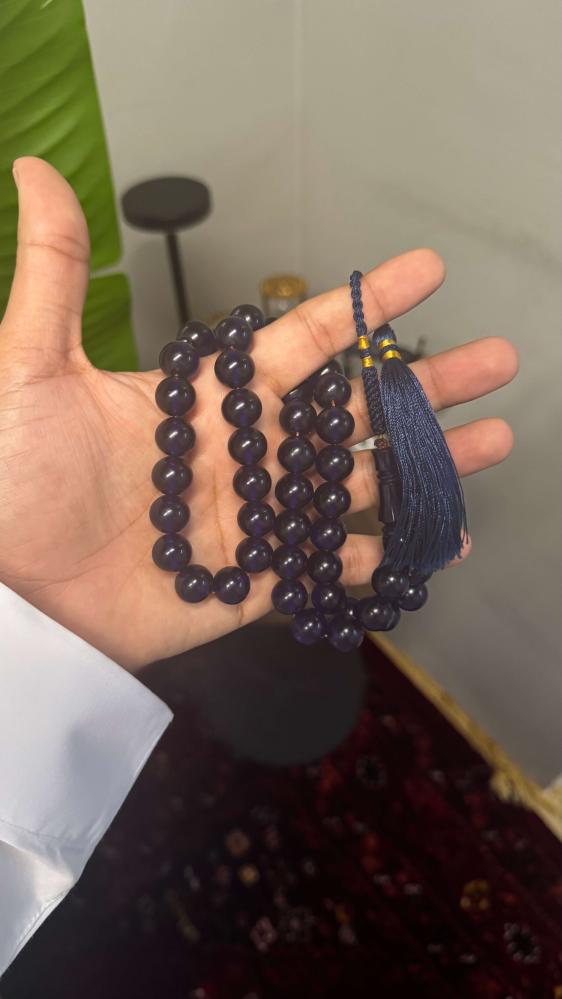 سبحة زعفراني حرباء بألوان متغيرة تعكس الضوء