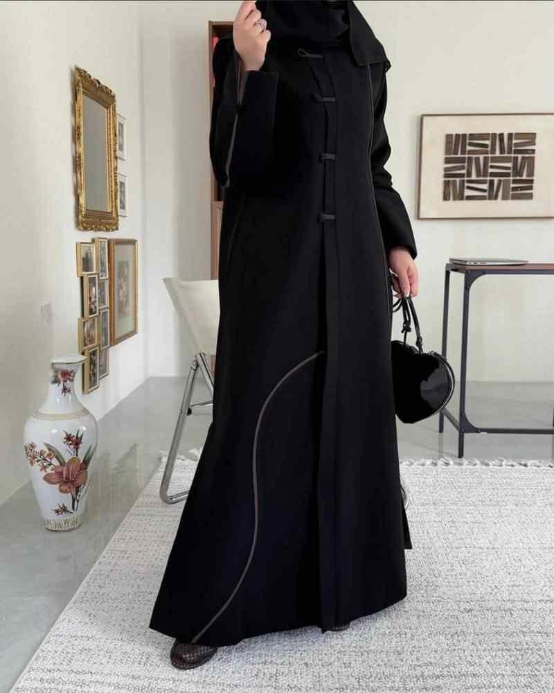 عبايه بليزر مرتبه بخامة كريب كوري