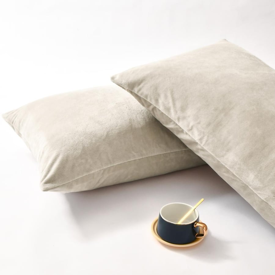 Velvet single-sided sheet set, one and a half, 3 pieces, light gray