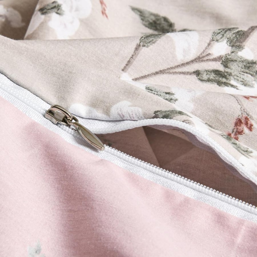 Summer double cotton duvet cover - 6 pieces - Cover Veronica series - pink