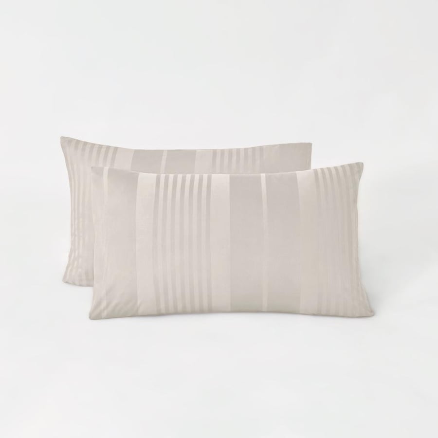 Hotel pillowcase set cotton - 2 pieces - gray silver