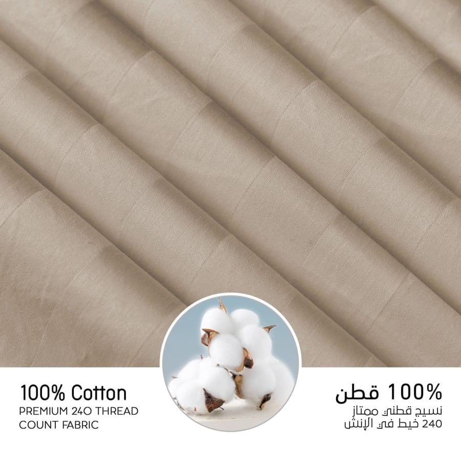 Double cotton hotel bedding with removable filling - 9 pieces - the purple camel