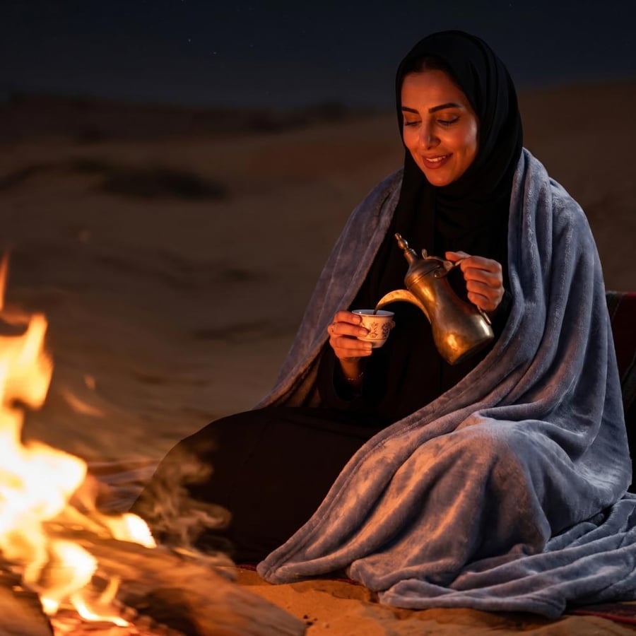 بطانية مخمل خفيفة نفر 230 × 170 - سلسلة رواء - أزرق