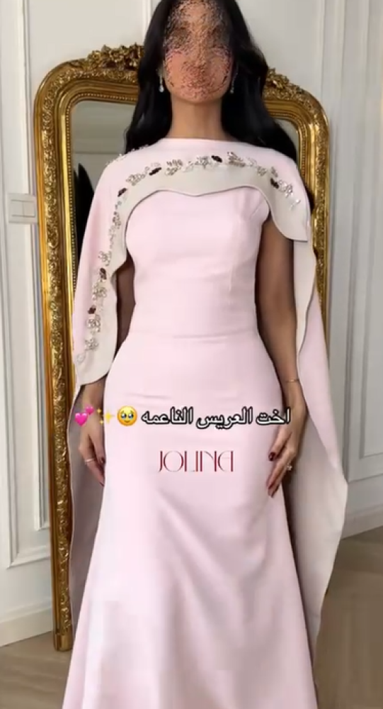 فستان سهره اللون  وردي باربي من متجر  جوهره   MN