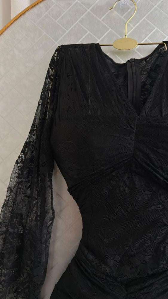 فستان سهره اللون اسود دانتيل اصلي درجه اولى    من متجر جوهره FH