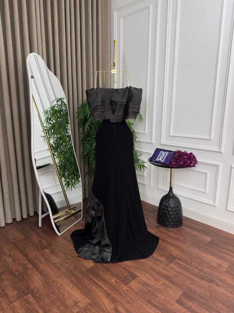 Evening dress black color original Ferrari fabric Gazar from Jewel Store D