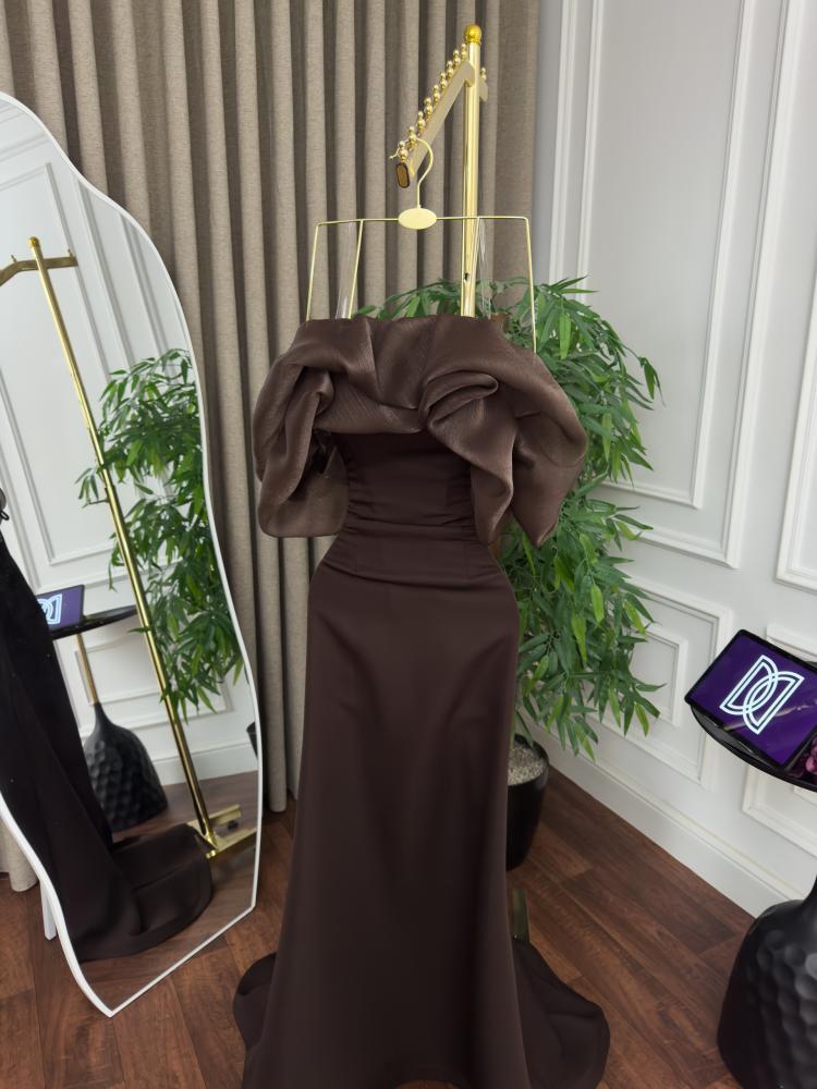 Evening dress Gazar Barbie brown Jowhara store D