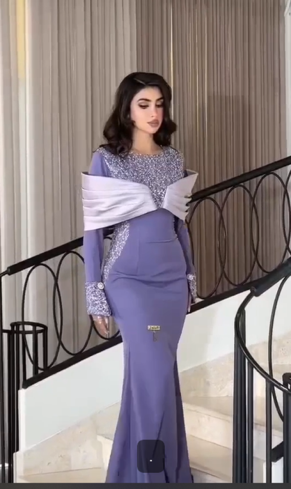 فستان سهره اللون موف  باربي  من متجر جوهره NO