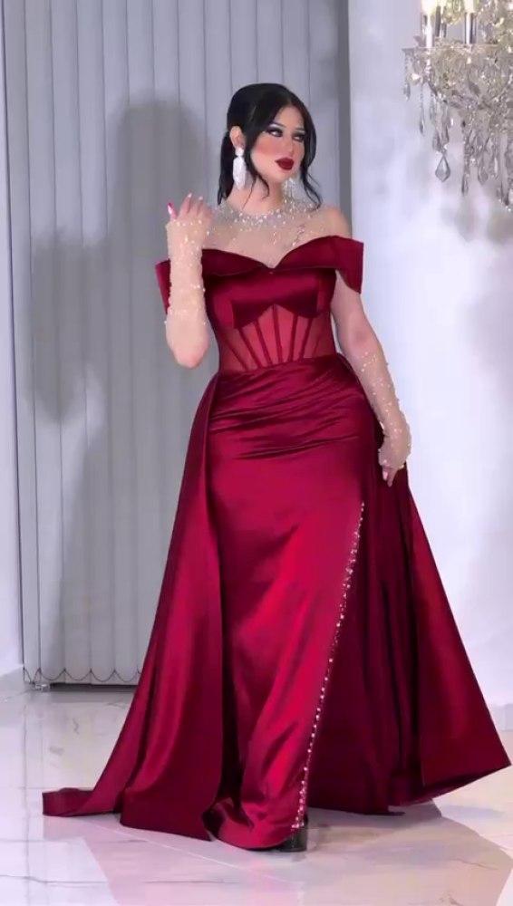 فستان احمر تفته من متجر جوهره MN