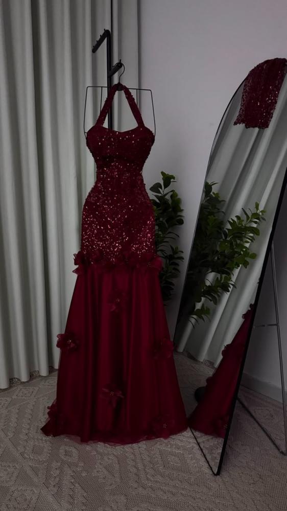 Evening dress in flesh color with beaded embroidery, crystal flower embroidery, cut lace, beaded tulle, tulle, from Jowhara MN D LA store
