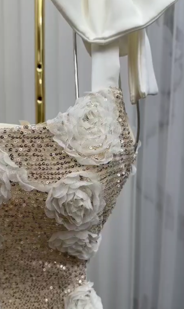 فستان سهره اللون بيج  فستان  ترتر مورد    من متجر جوهره D  LA